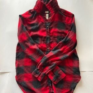 Red/Black American Eagle Plaid Long Sleeve